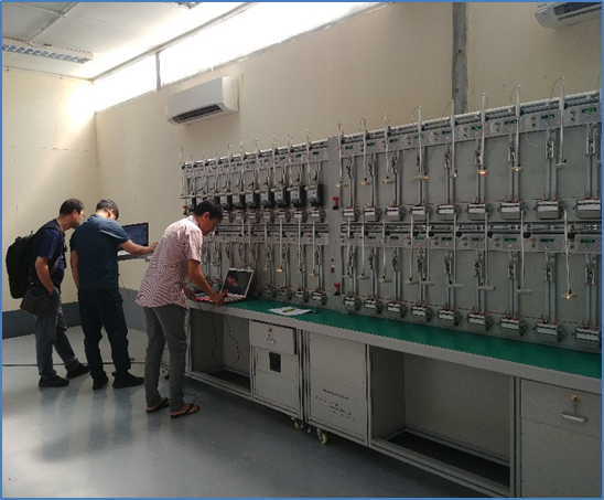 Test room at the smart-meter factory